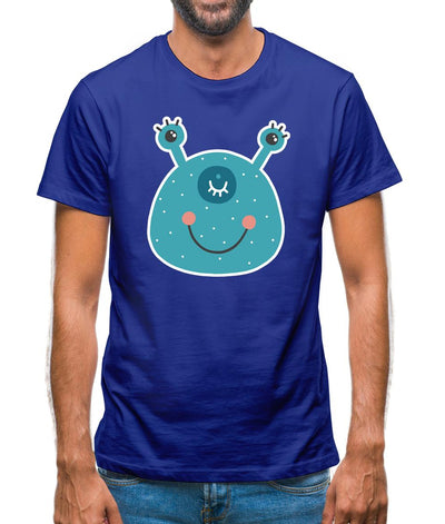 Smiley Face Alien Mens T-Shirt