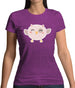 Smiley Face Baby Owl Womens T-Shirt
