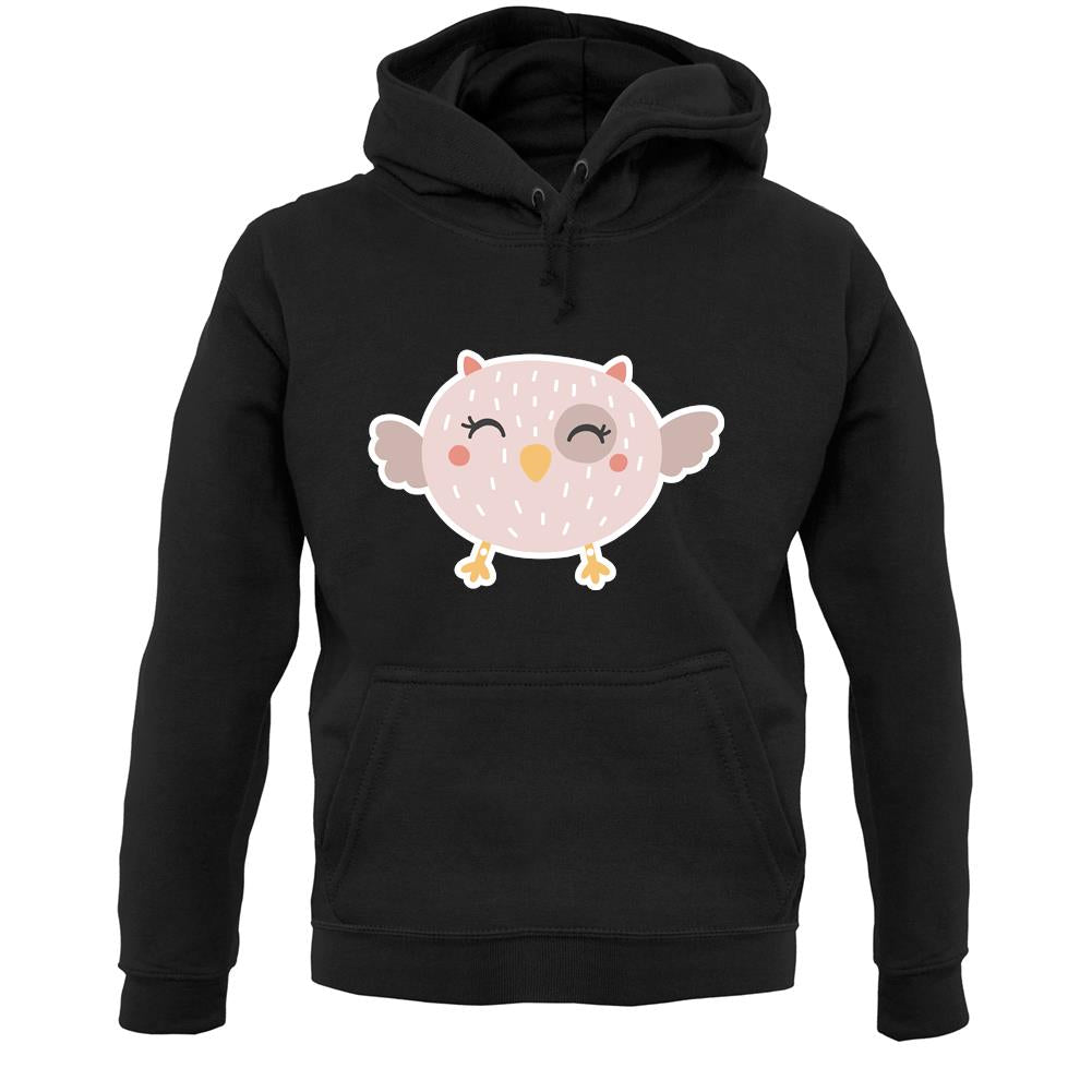 Smiley Face Baby Owl Unisex Hoodie