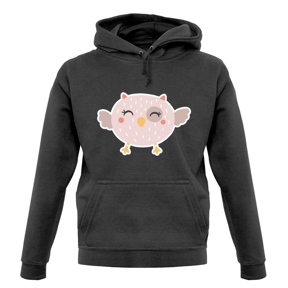 Smiley Face Baby Owl unisex hoodie