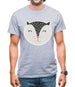 Smiley Face Badger Mens T-Shirt