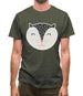 Smiley Face Badger Mens T-Shirt