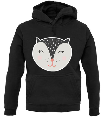 Smiley Face Badger unisex hoodie