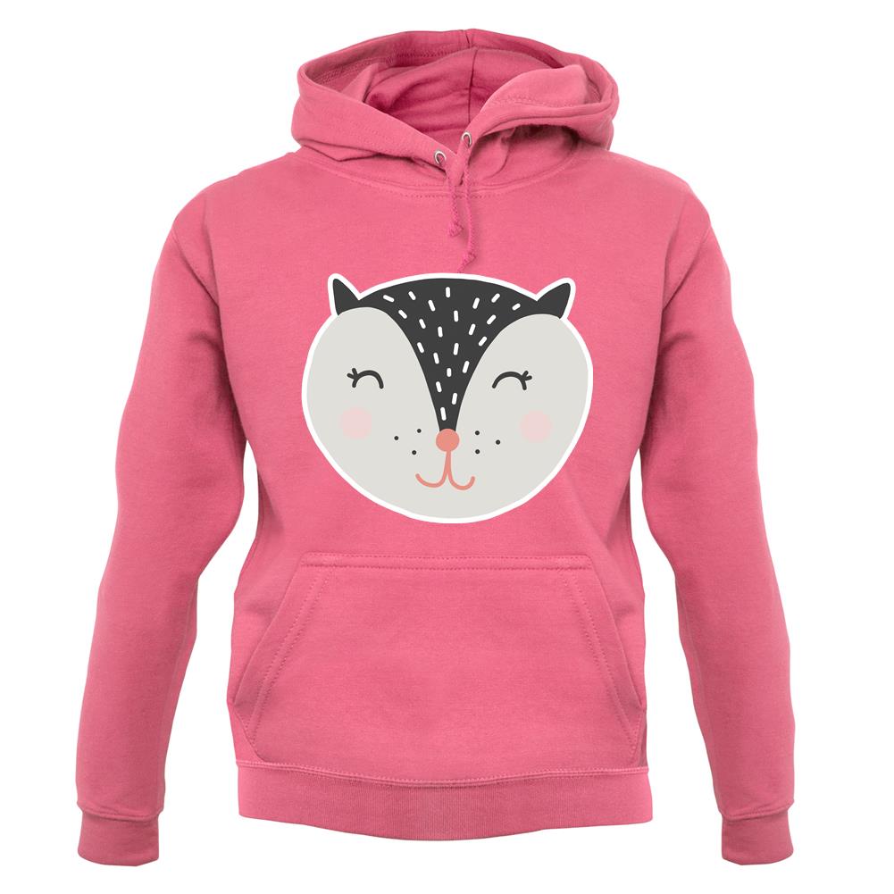 Smiley Face Badger unisex hoodie