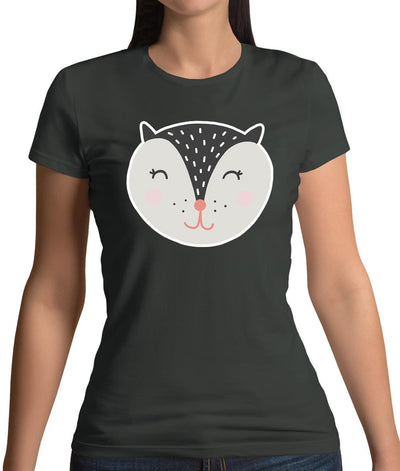 Smiley Face Badger Womens T-Shirt
