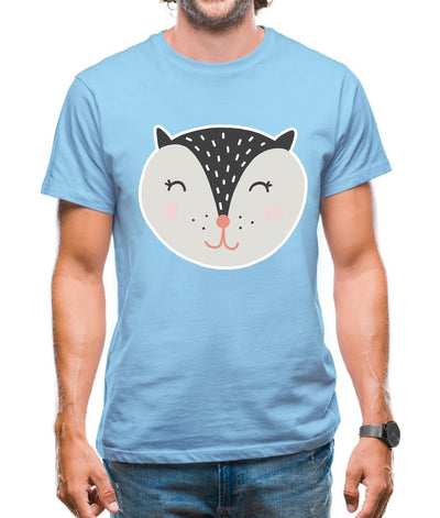 Smiley Face Badger Mens T-Shirt