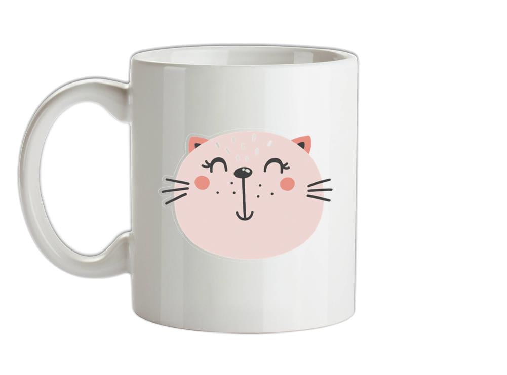 Smiley Face Cat Ceramic Mug