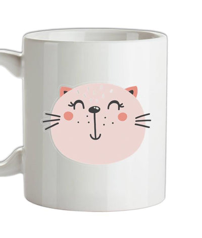 Smiley Face Cat Ceramic Mug