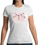 Smiley Face Cat Womens T-Shirt