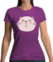 Smiley Face Cat Womens T-Shirt