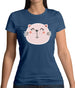 Smiley Face Cat Womens T-Shirt