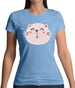 Smiley Face Cat Womens T-Shirt