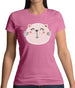 Smiley Face Cat Womens T-Shirt