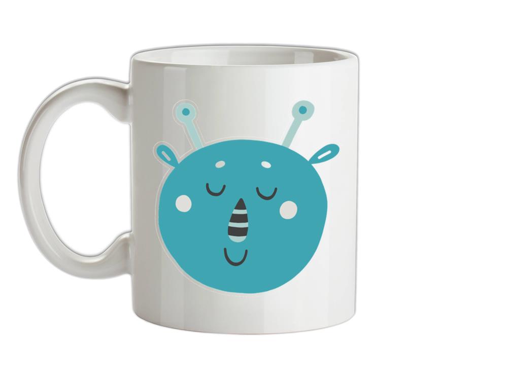 Smiley Face Martian Ceramic Mug