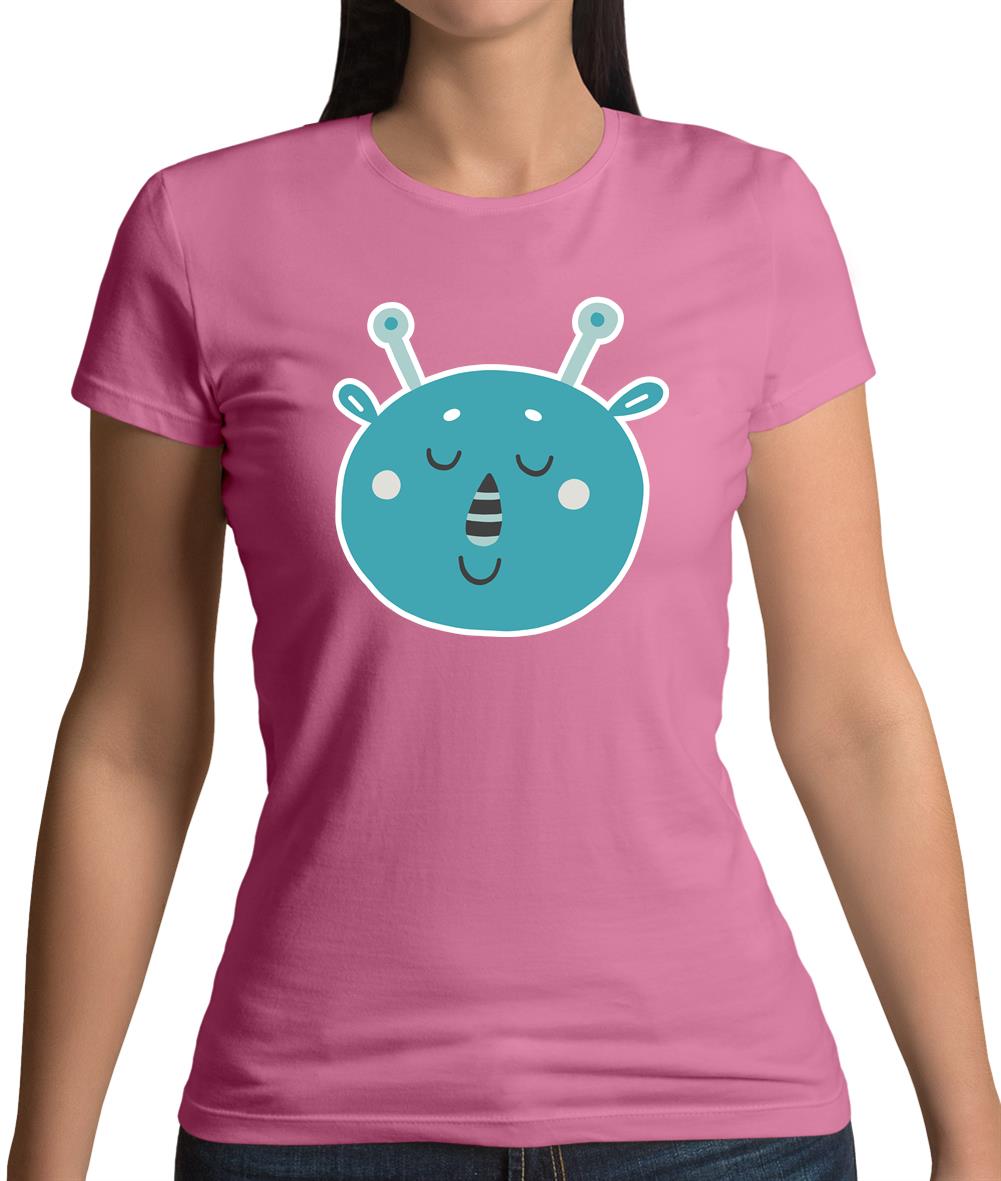 Smiley Face Martian Womens T-Shirt