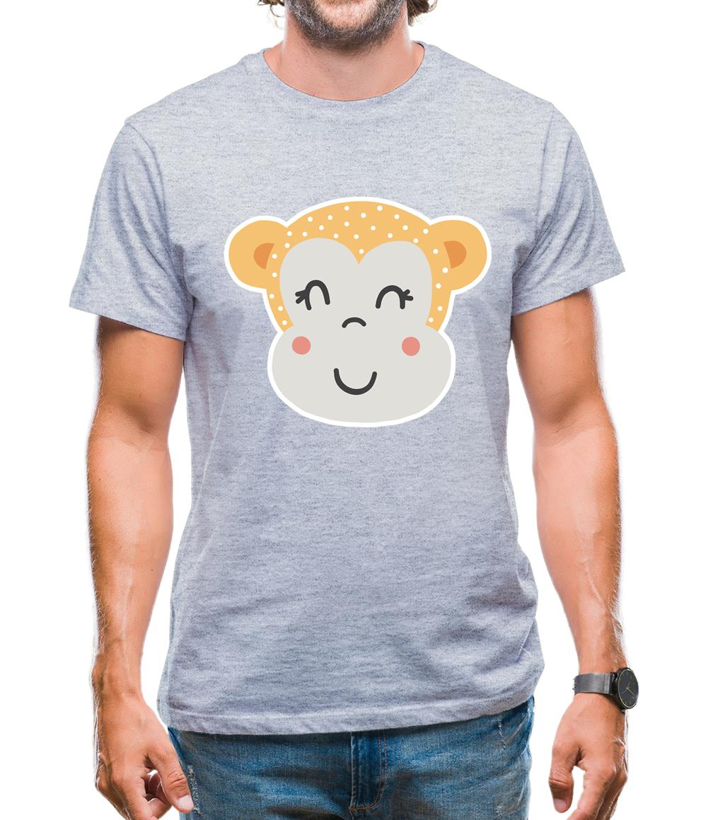 Smiley Face Monkey Mens T-Shirt