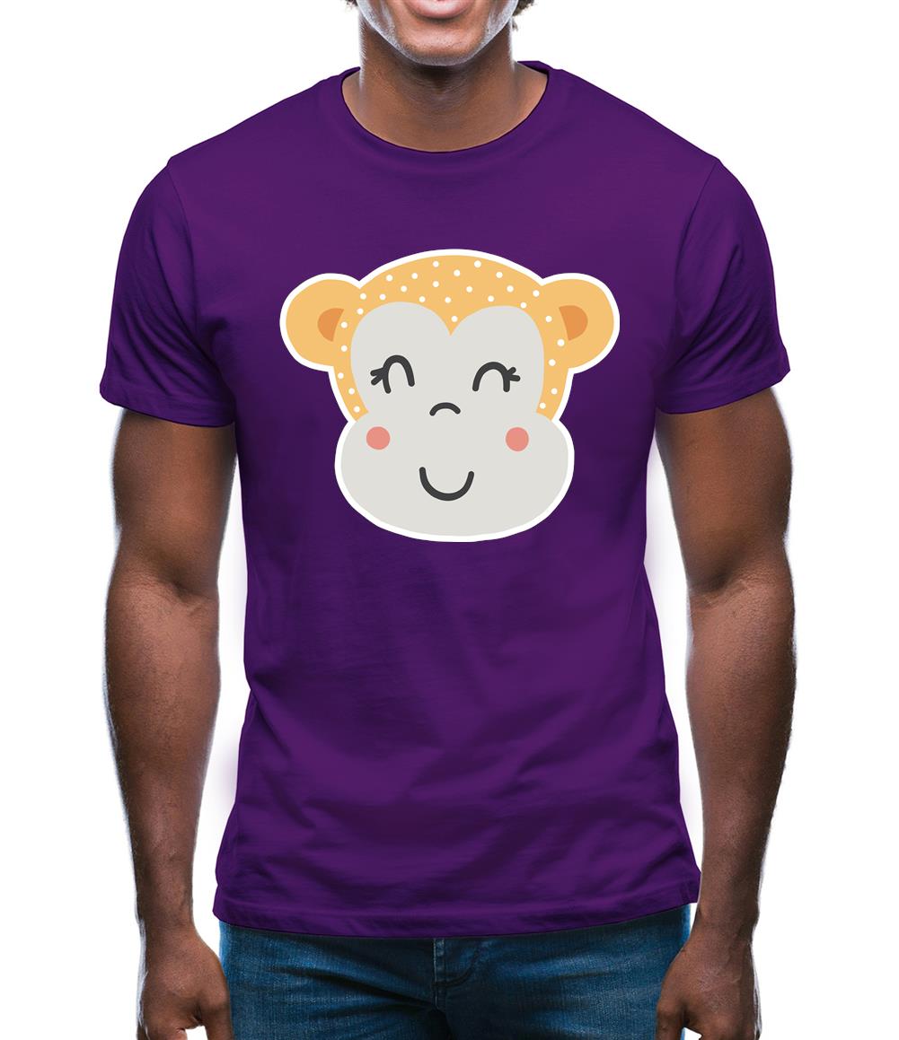 Smiley Face Monkey Mens T-Shirt