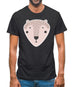 Smiley Face Mrs Bear Mens T-Shirt