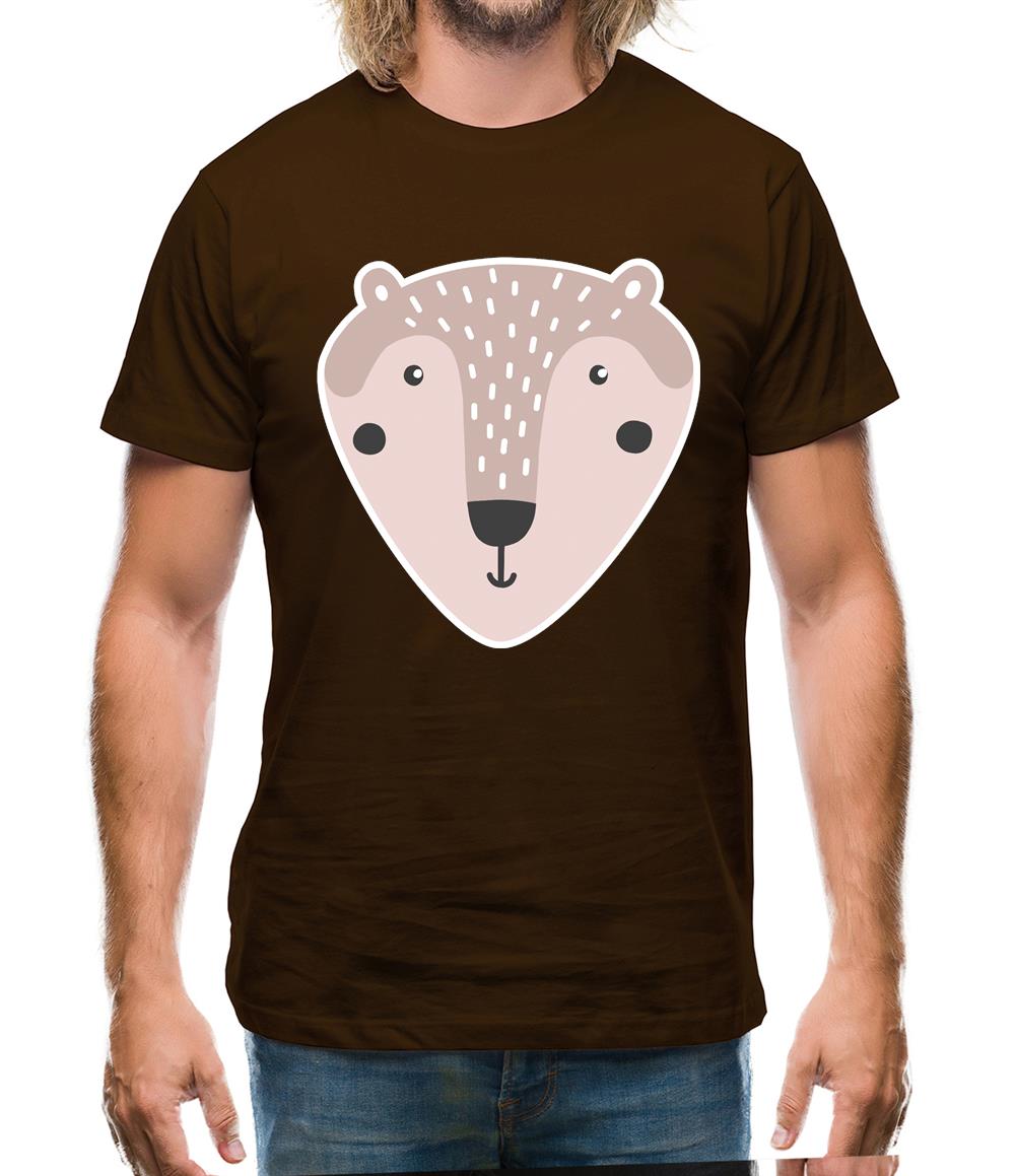 Smiley Face Mr Bear Mens T-Shirt