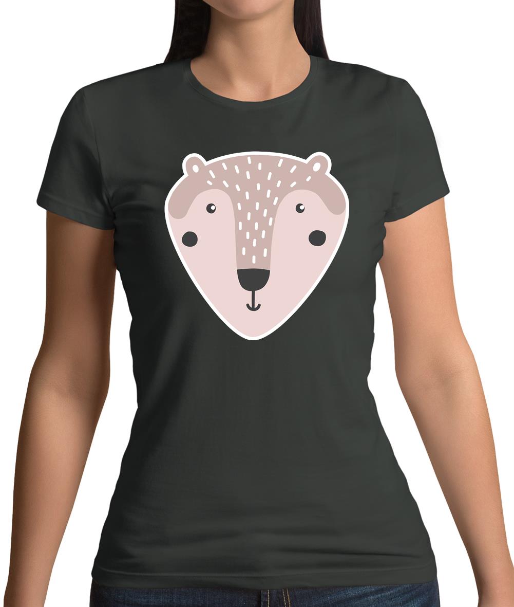 Smiley Face Mrs Bear Womens T-Shirt