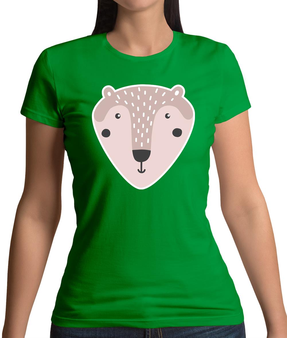 Smiley Face Mr Bear Womens T-Shirt