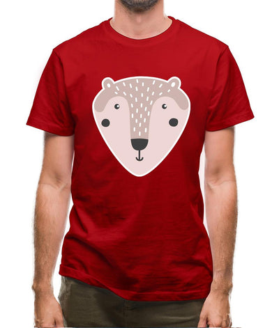 Smiley Face Mr Bear Mens T-Shirt
