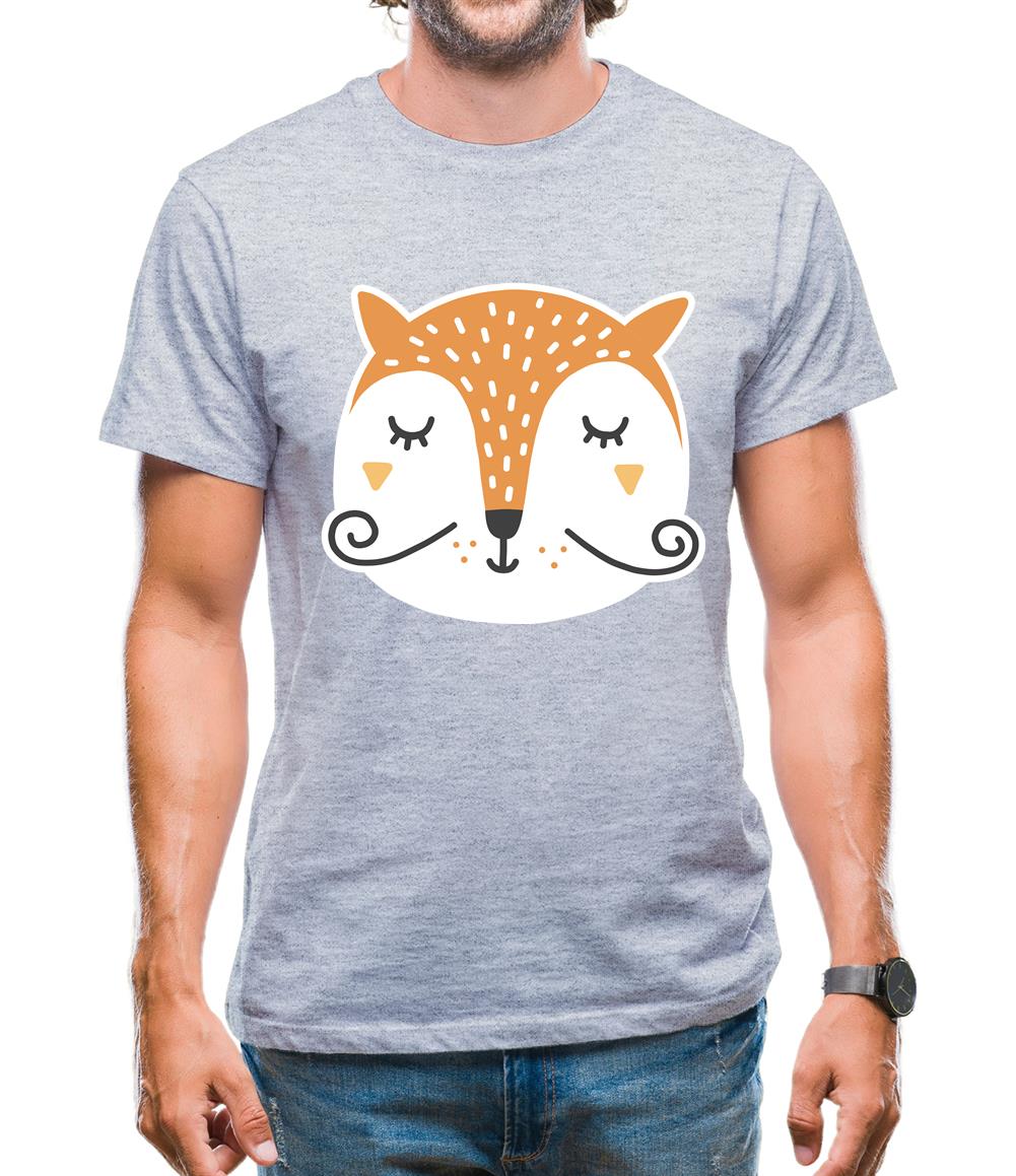 Smiley Face Mr Fox Mens T-Shirt
