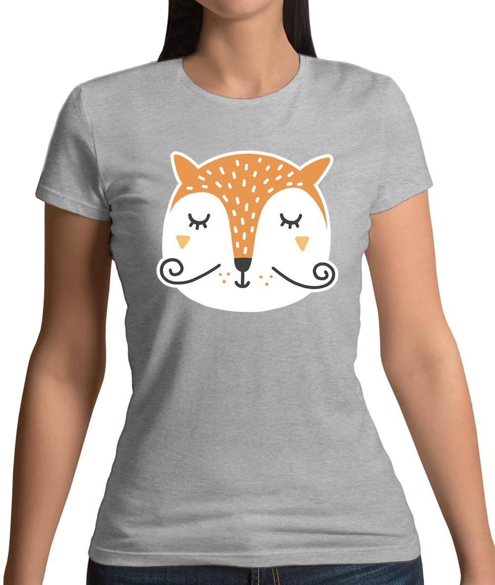 Smiley Face Mr Fox Womens T-Shirt