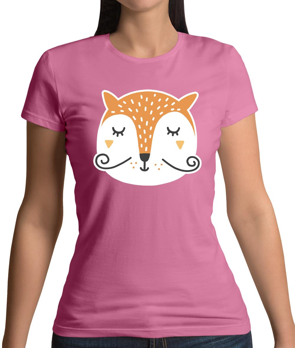 Smiley Face Mr Fox Womens T-Shirt