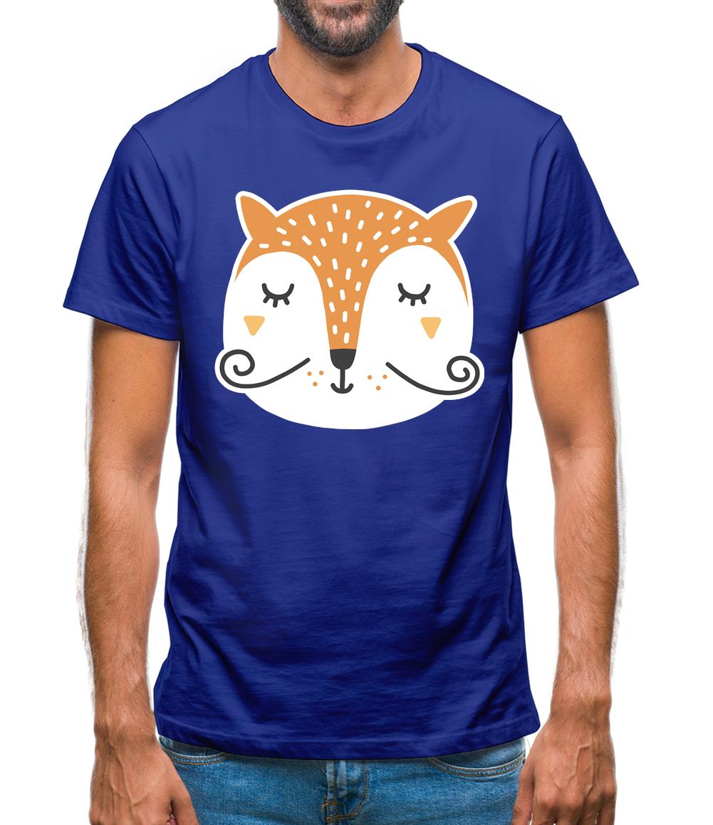 Smiley Face Mr Fox Mens T-Shirt