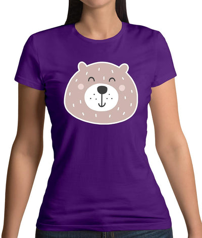 Smiley Face Bear Womens T-Shirt