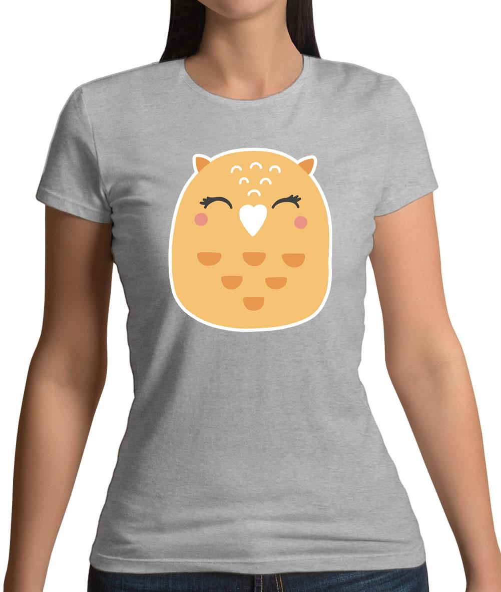 Smiley Face Mrs Owl Womens T-Shirt