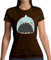 Smiley Face Narwhal Womens T-Shirt