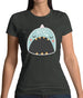 Smiley Face Narwhal Womens T-Shirt