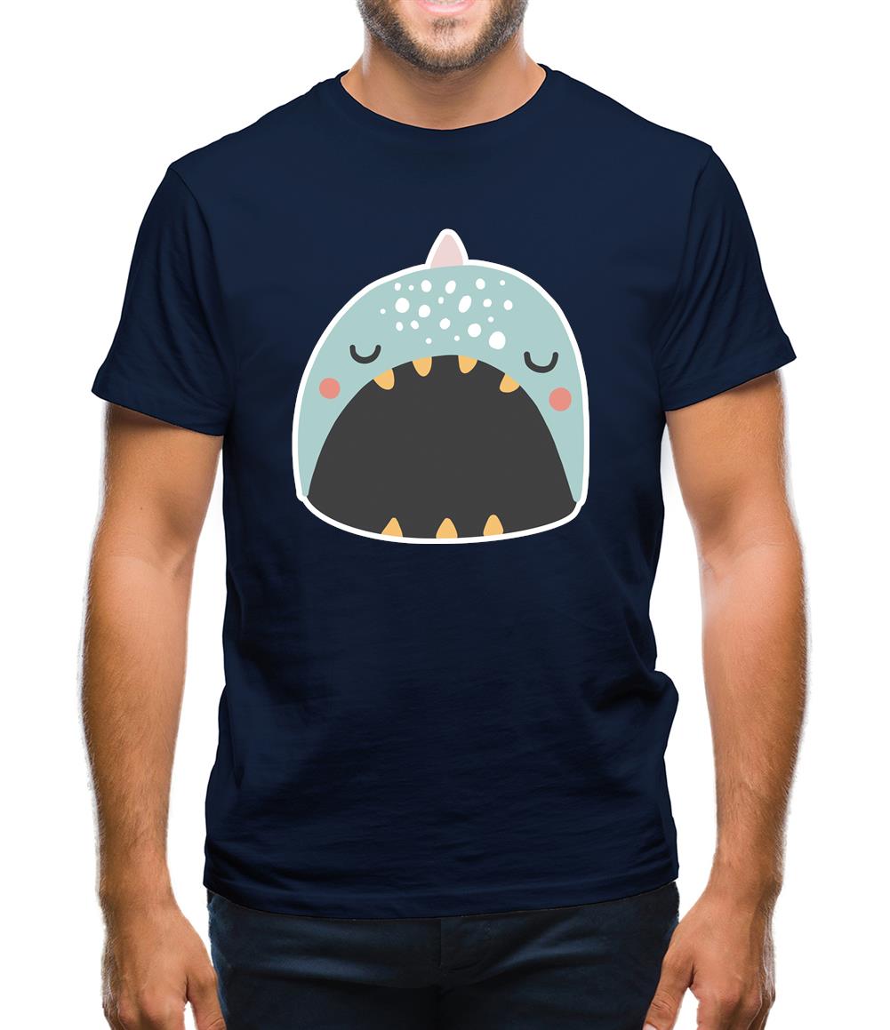 Smiley Face Narwhal Mens T-Shirt