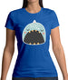 Smiley Face Narwhal Womens T-Shirt