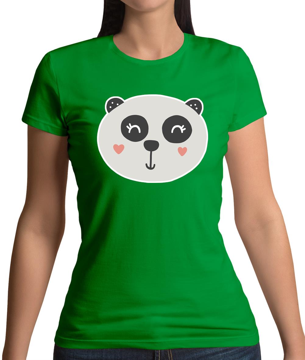 Smiley Face Panda Womens T-Shirt