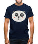 Smiley Face Panda Mens T-Shirt