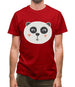 Smiley Face Panda Mens T-Shirt