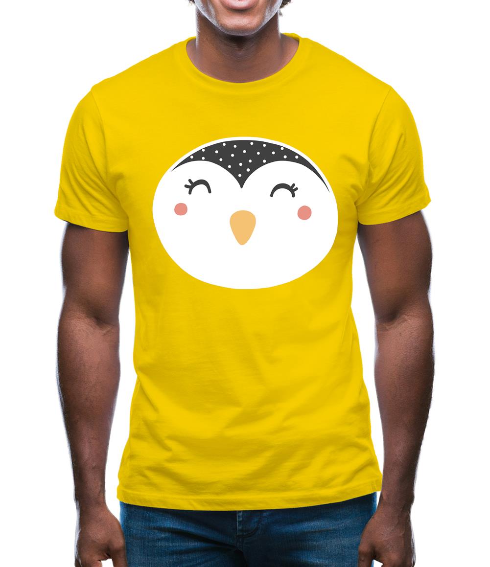 Smiley Face Penguin Mens T-Shirt