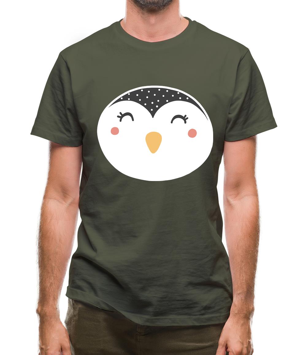 Smiley Face Penguin Mens T-Shirt