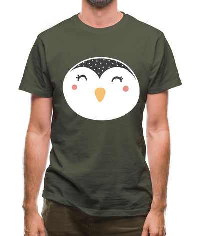 Smiley Face Penguin Mens T-Shirt