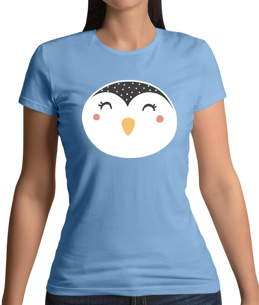 Smiley Face Penguin Womens T-Shirt