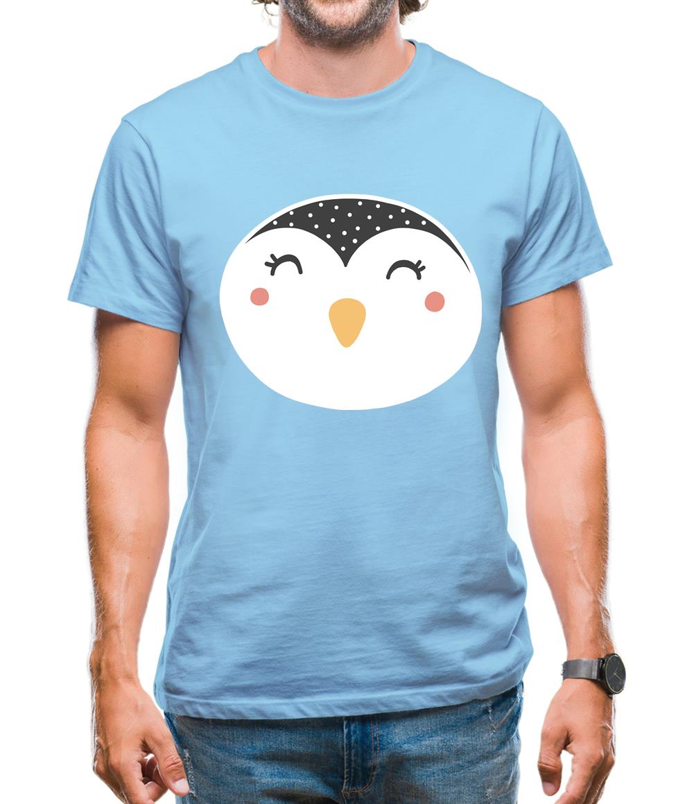 Smiley Face Penguin Mens T-Shirt