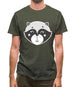 Smiley Face Racoon Mens T-Shirt