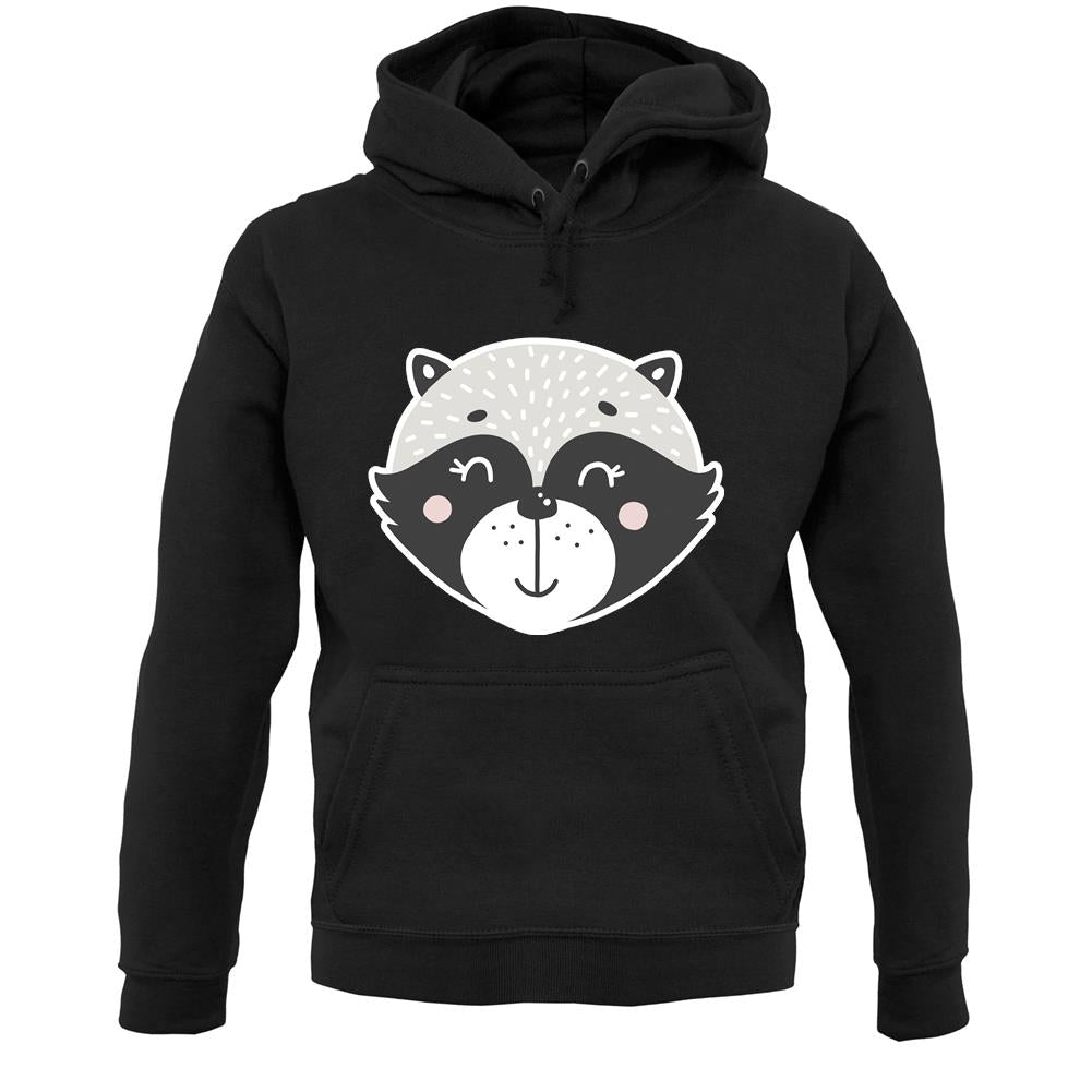 Smiley Face Racoon Unisex Hoodie