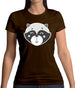 Smiley Face Racoon Womens T-Shirt