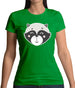 Smiley Face Racoon Womens T-Shirt