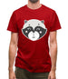 Smiley Face Racoon Mens T-Shirt