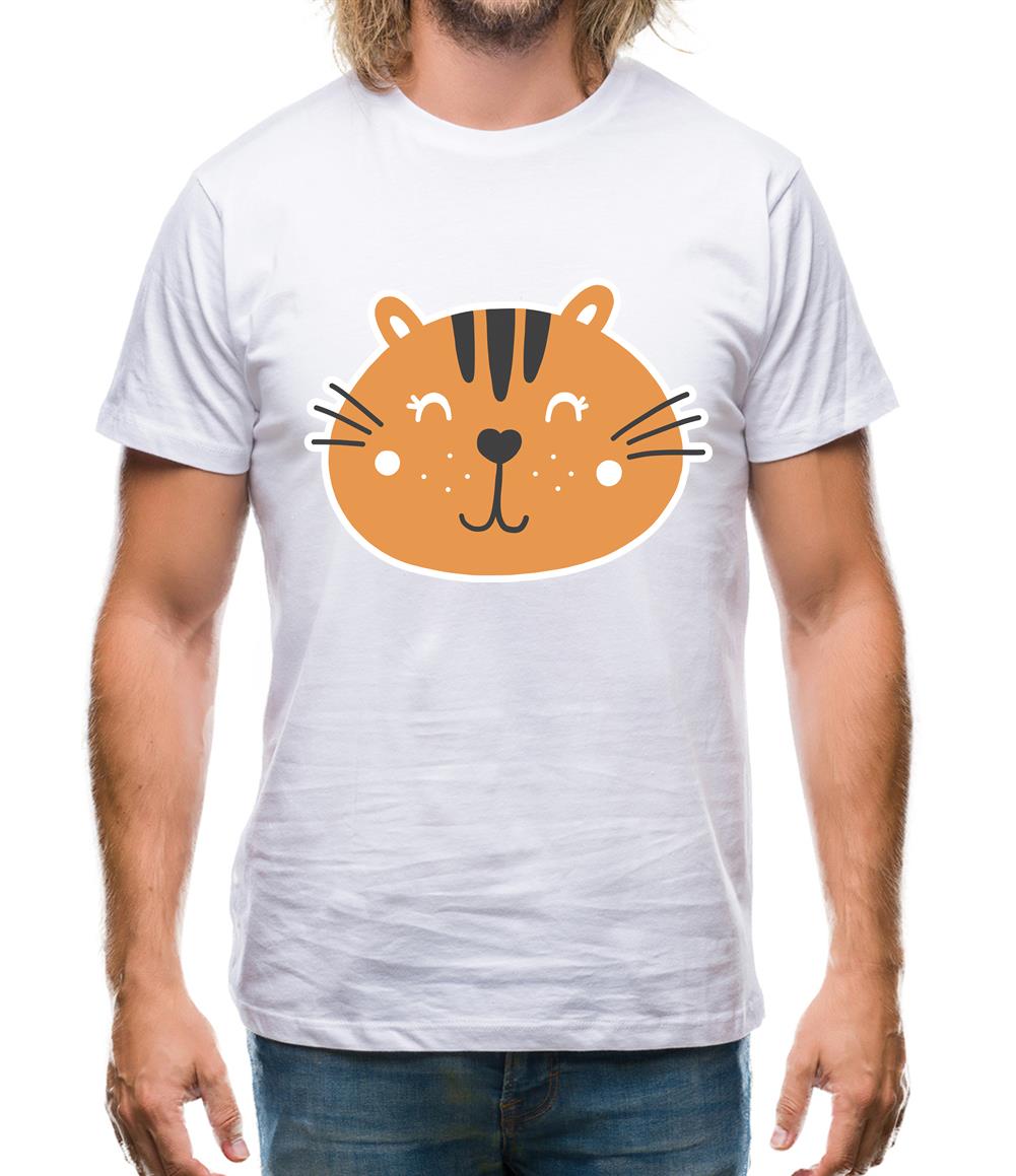 Smiley Face Tiger Mens T-Shirt